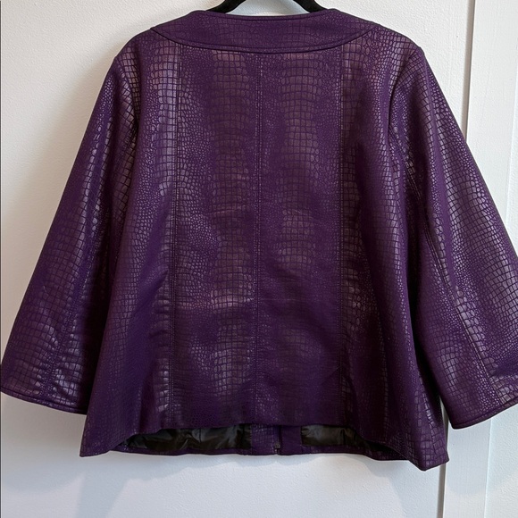 Purple Textured Women's Blazer - Picture 7 of 11